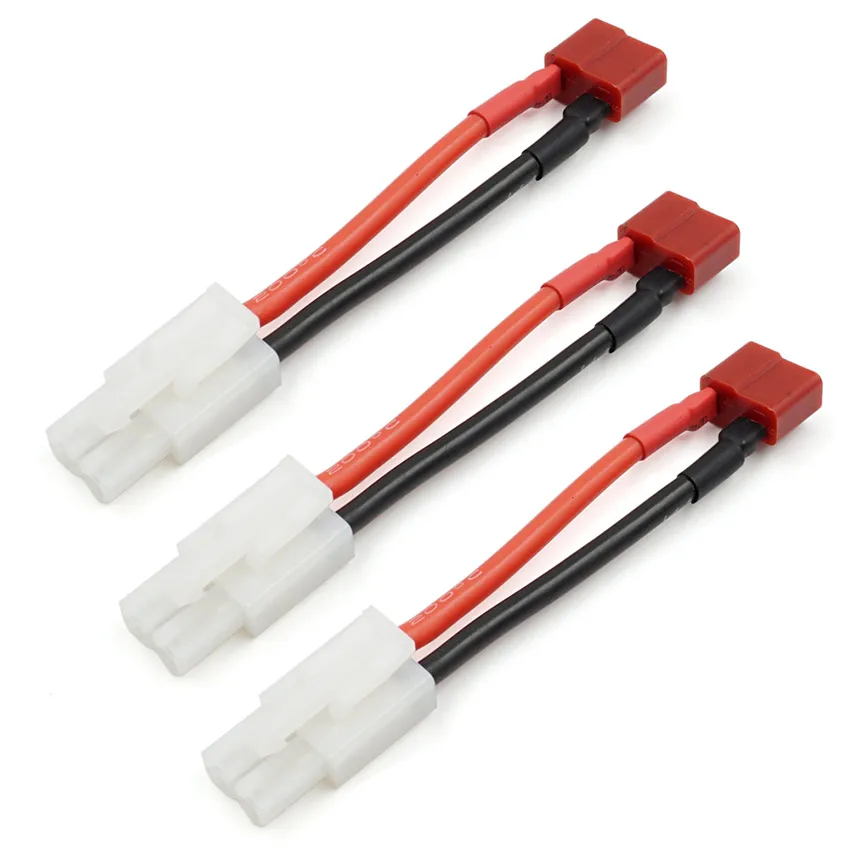 3 PCS Female Dean T Plug to Big Male Tamiya Connector Adapter Convertor