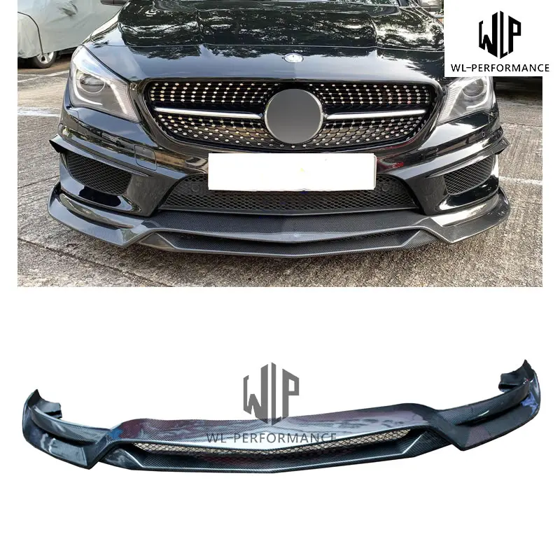 

W117 Sports Edition Carbon Fiber Front Lip Splitter Car Styling Fit For Merceders-Benz CLA Class R1 Style 2013-2015