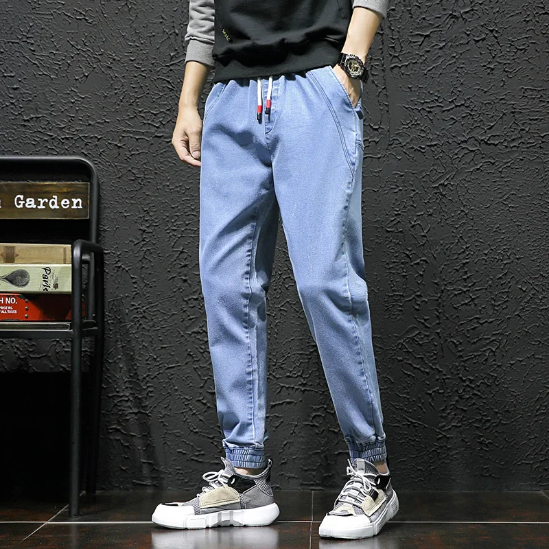 

Hip Hop Jeans Men Cargo Pants Harem Trousers Homme Jeans Man Denim Casual Middle Waist Loose Long PantsTrousers Dropshipping