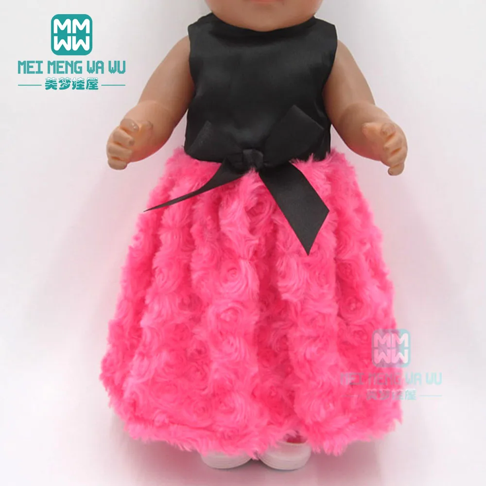 

Doll clothes for 43 cm new born doll accessories clothes fashion rose red rose flower baby dress