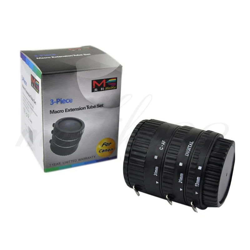 B 31mm Adjustable 3-Ring Auto Focus Macro Extension Tube Adapter Ring for Canon EF//EF-S Mount DSLR 21mm Meike Auto Focus Macro Extension Tube Set,13mm
