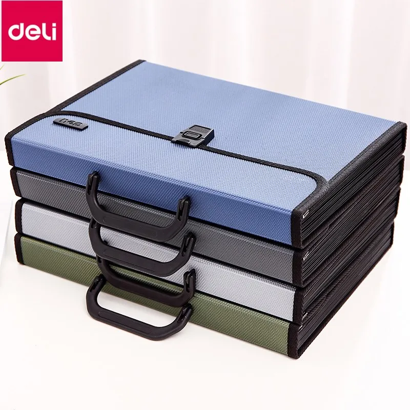 

Deli durable waterproof Expanding Wallet Convenient Category Management folder rectangular folders package shape Expanding Walle