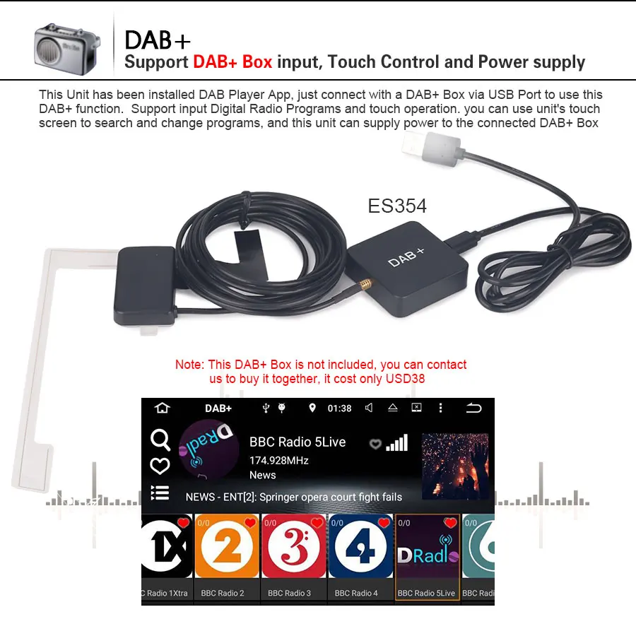 Flash Deal Erisin ES8841U 7" Android 8.0 Octa core 4G RAM Car DVD GPS Radio DVR DAB+ DVD 15