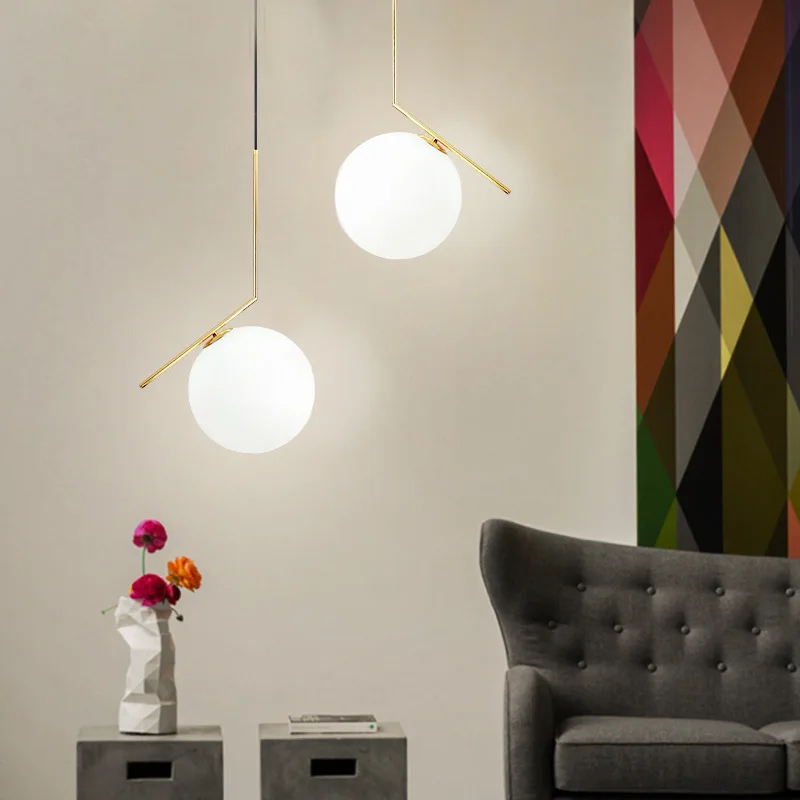  Modern Create Glass Pendent Nordic Simple Bedroom Lamp Bedside glass Lamp Home Decoration pendent L - 33054785948