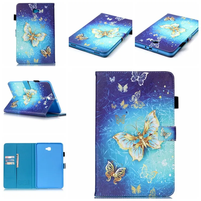 Memory Card Cover For Samsung Galaxy Tab A 10.1 2016 T585 T580 SM-T580 T580N Tablet Wallet Flip PU Leather Stand Case Cover Bag (3)