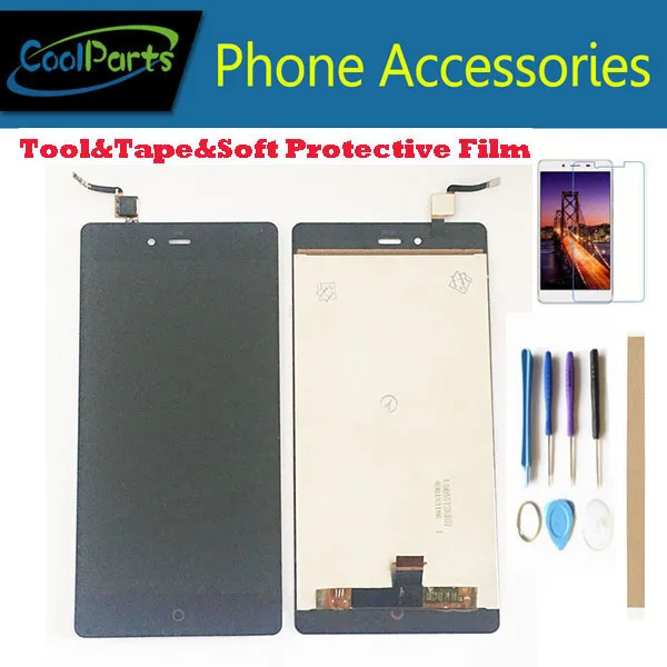 

1PC/Lot High Quality 5.5'' For ZTE Nubia Z9 max NX510J NX512J LCD Display Screen+Touch Screen Assembly Black Color With Kits