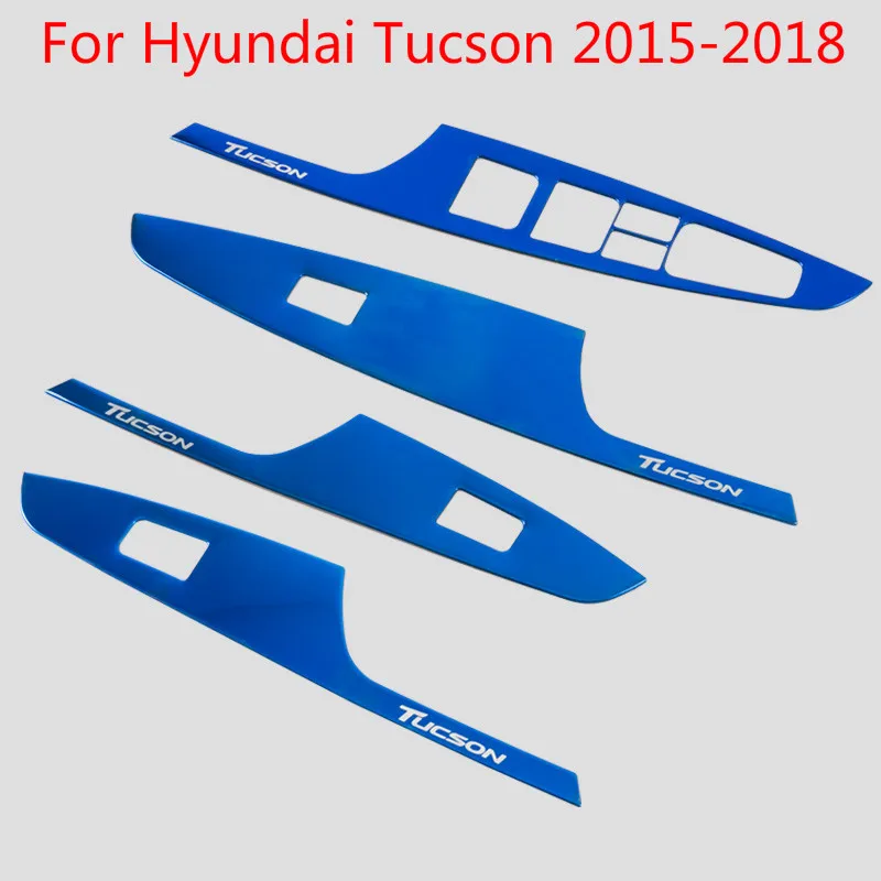 Для hyundai Tucson- автомобильный стеклянный подъемный переключатель панели с блестками внутренний подлокотник декоративная рамка