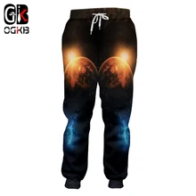 OGKB повседневные спортивные брюки с принтом галактики Космос 3d тренировочные брюки планета Джоггеры для мужчин/wo Мужские тренировки фитнес эластичные шаровары
