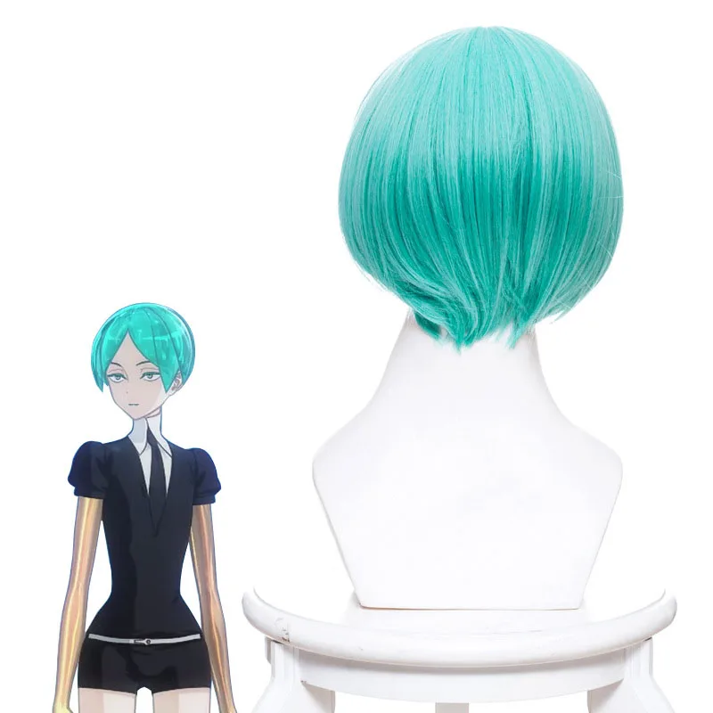 Coshome Anime Land Of The Lustrous Phosphophyllite Wig Houseki No Kuni Cosplay Wigs Red Green Black Hair (25)