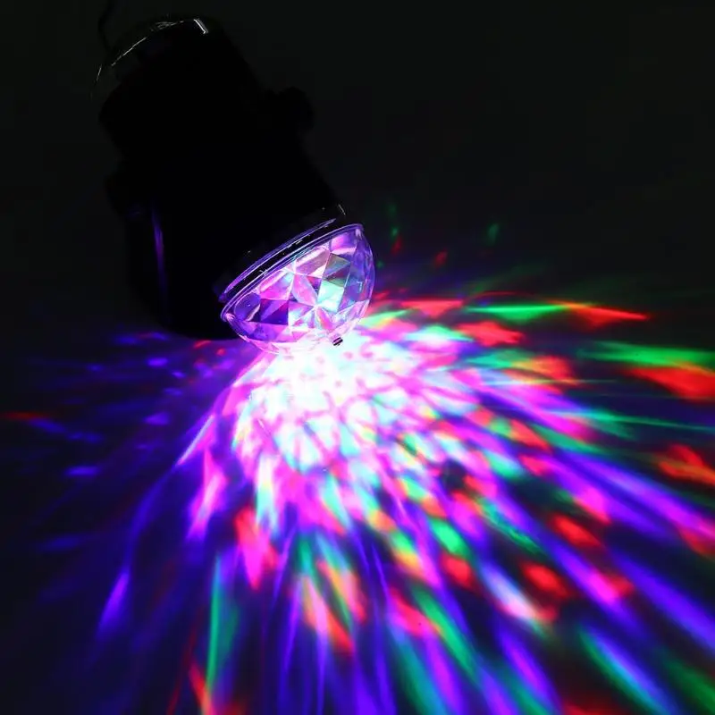 

Professional DJ Light Voice Activated Colorful Crystal Magic Mini Disco Ball LED Auto Rotating Lamp for KTV Party Stage Light