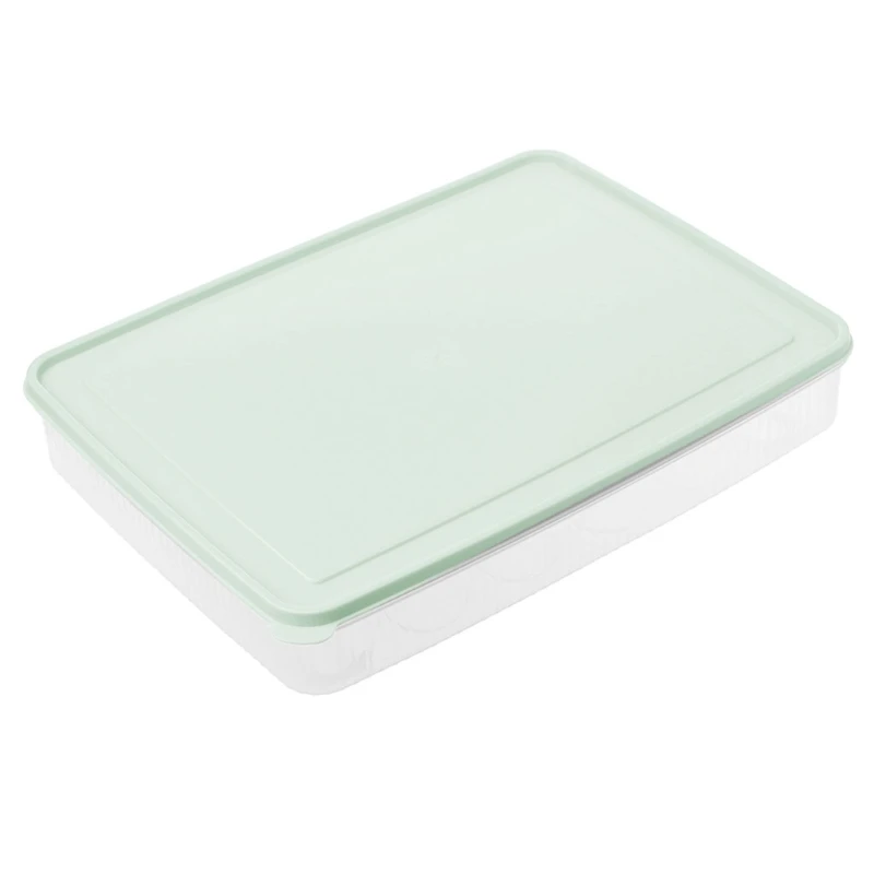 24 Сетки пластик яйцо коробка Большой ёмкость холодильник для хранения еда Контейнер Организатор - Цвет: Зеленый