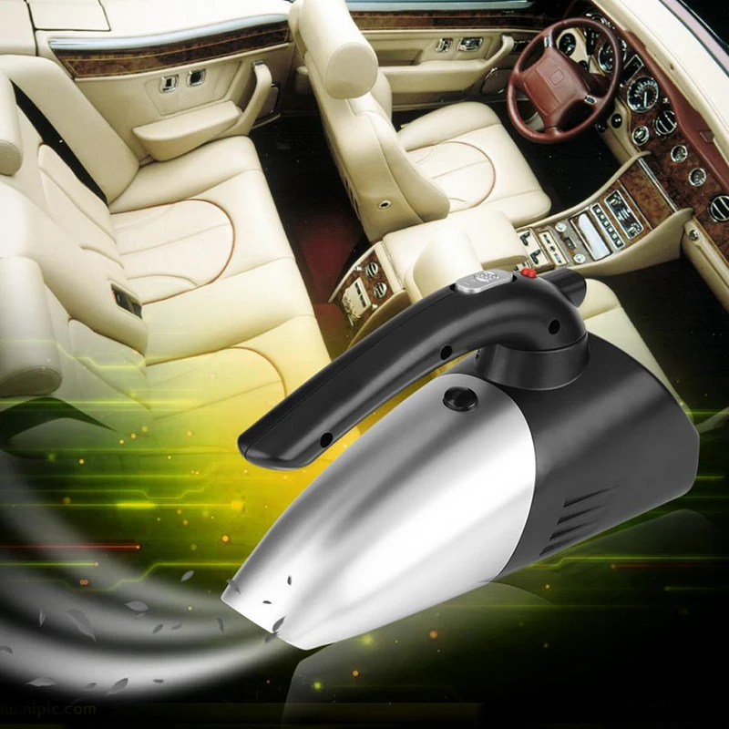 

2018 Auto Car Vacuum Cleaner 12V Car Portable Handheld Wet & Dry 4 In 1 Vacuum Cleaner LED Lamp Tire Inflator Tire Pressure