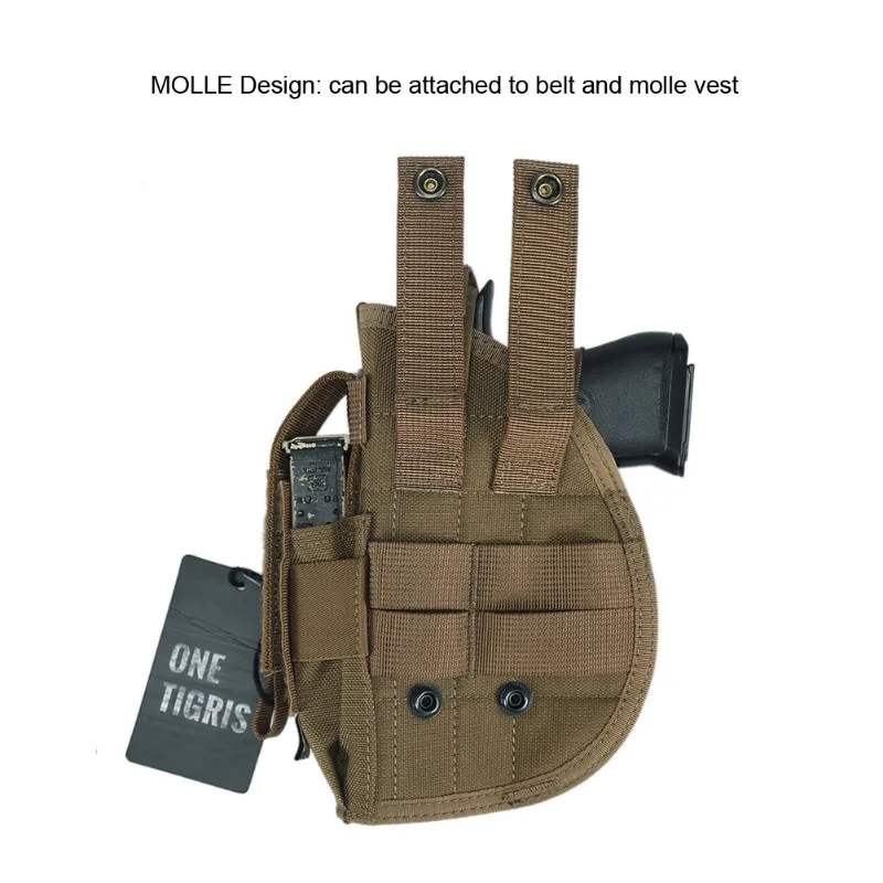 OneTigris Тактическая Molle кобура с подсумок для пистолета Военная страйкбол охота fit Glock 17 18 19 23 Beretta M92 M96 M9