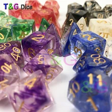 Новые кости многогранная Туманность синий w белый набор из 7 для D& d игры плюс сумка d4 d6 d8 d10 d12 d20 набор игральных костей Подарочная игрушка