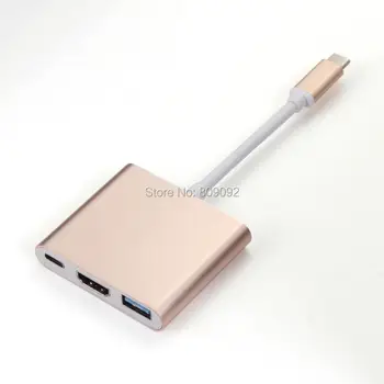 

USB 3.1 Type C to USB3.0/HDMI/TYPE C 3 in 1 Adapter Cable for New 12" Macbook