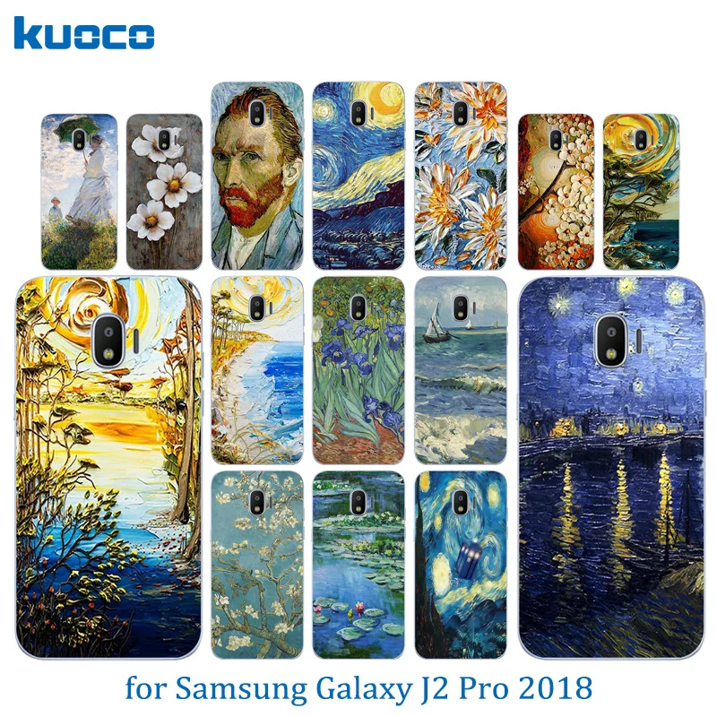 Прозрачные чехлы из ТПУ для Samsung Galaxy J2 Pro 2018/SM-J250F силиконовый чехол с рисунком Ван
