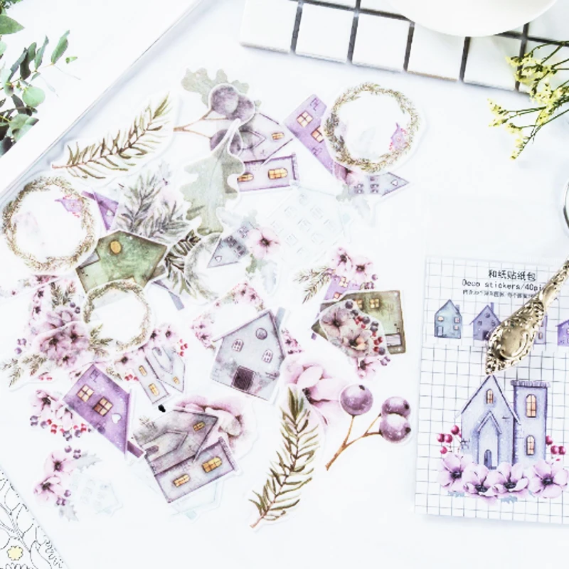 

40pcs/lot Beautiful life series paper sticker decoration Stickers Diary Decoration Scrapbooking diy seal Sticker Stationery