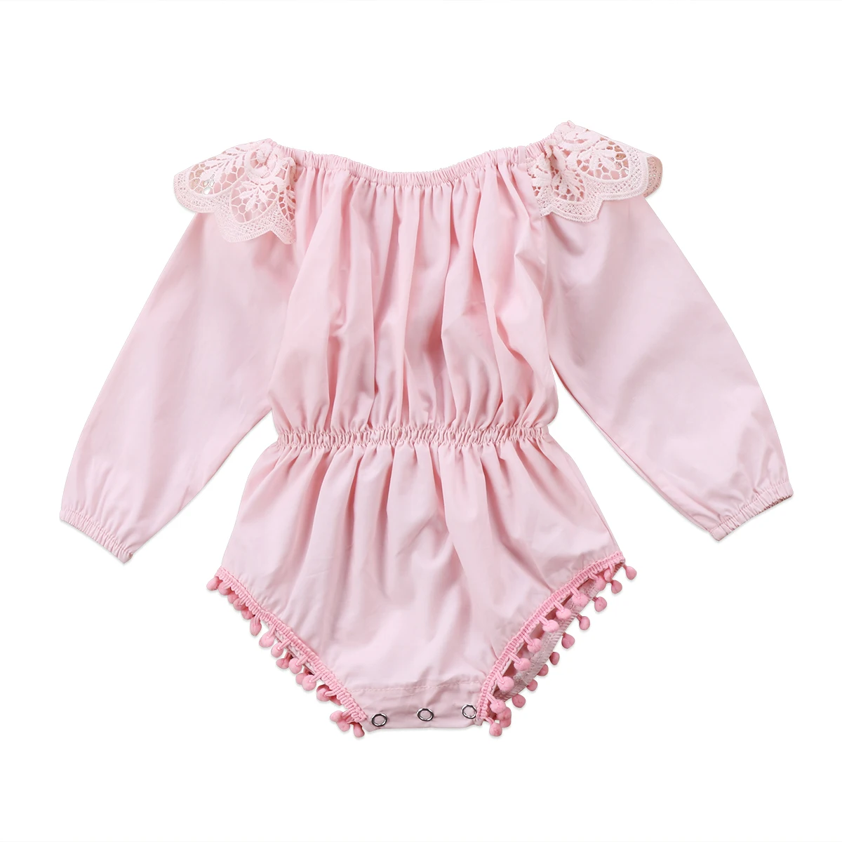 Newborn Baby Girls Bodysuits Cute Clothes Jumpsuit Bodysuit Lace Ruffle