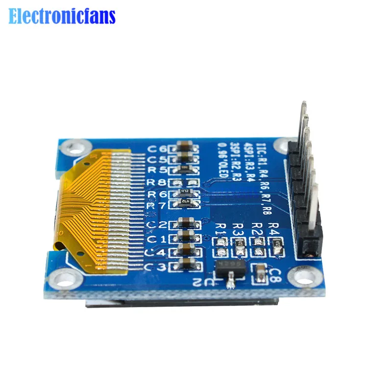 0,9" синего и желтого цвета 0,96 дюймов O светодиодный модуль 128X64 O светодиодный ЖК-дисплей светодиодный Дисплей модуль для Arduino IIC I2C DC 3 V-5 V SPI серийный модуль