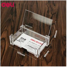 Deli Big Capacity Business Name Card Holder Credit Card Holder memo pad card box