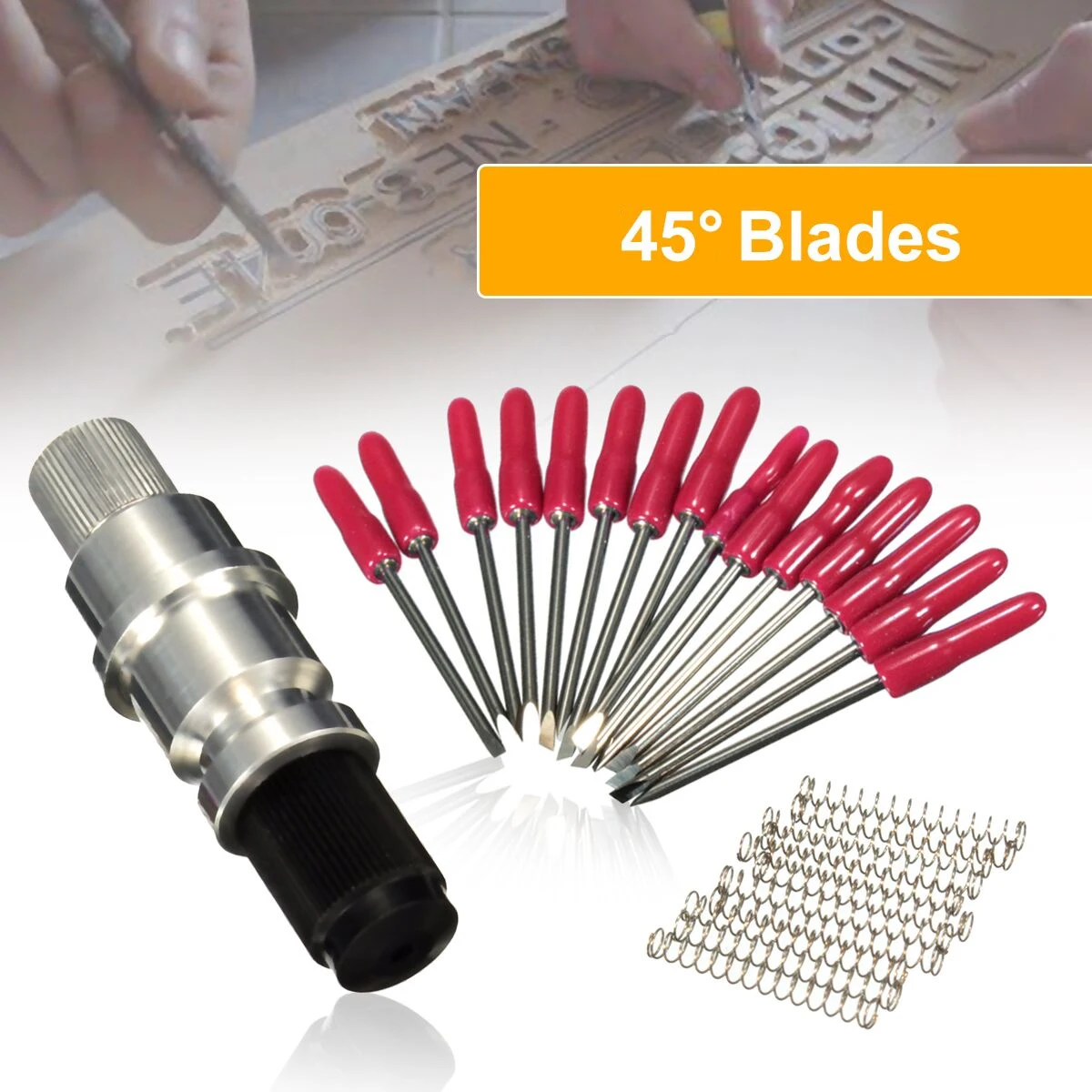 5pcs 45 Degrees Blades for Vinyl Cutter Cutting Plotter Gold Blade Holder