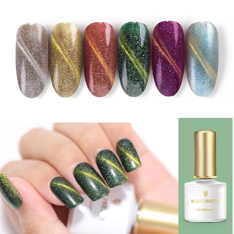 

BORN PRETTY 6ml Holographic Sequins Chameleon Gel Magnetic Cat Eye UV Gel Polish Soak Off UV Nail Art Gel Polish