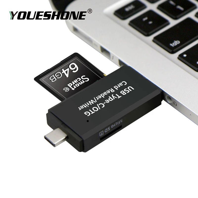 Кардридер USB 3,0 SD/Micro SD TF OTG Смарт-карта памяти адаптер для ноутбука USB 3,0 Тип C кардридер SD кардридер