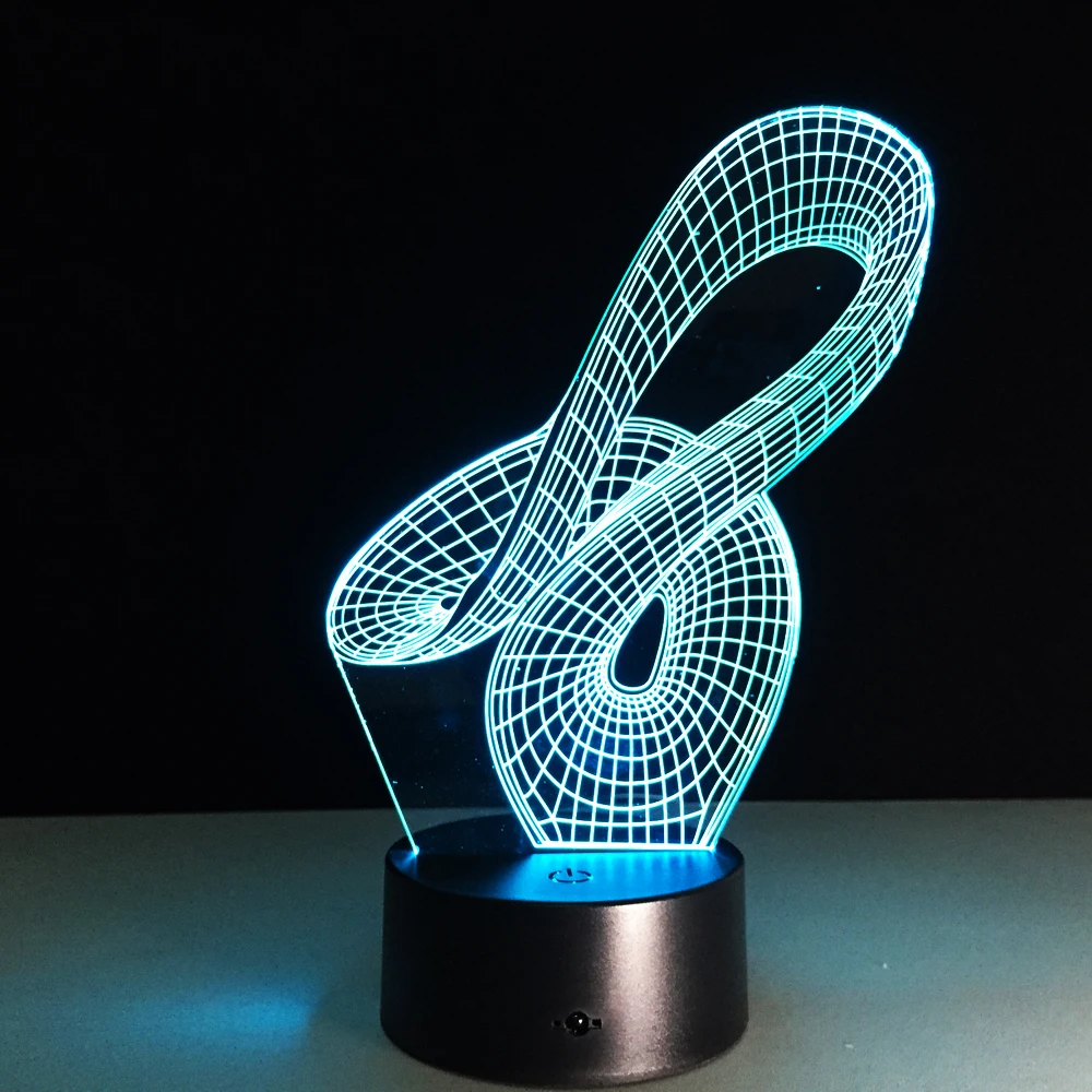 Abstract Geometrical Artistic 3D LED USB Lamp Creative Artistic Fashion