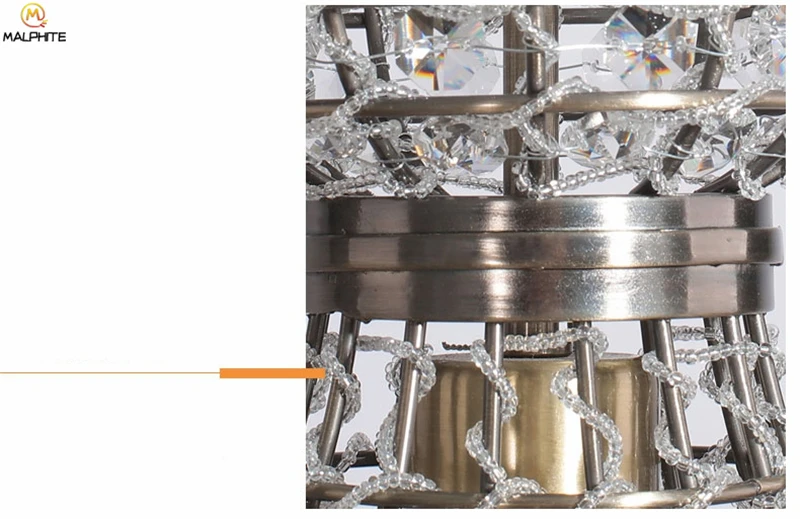 Скандинавские Хрустальные подвесные светильники постсовременная железная подвесная Подвесная лампа для гостиной, кафе-деко, светильники