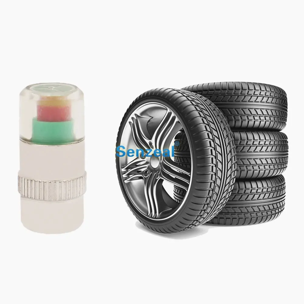 SENZEAL 4x шин колпачки давления 2.4Bar 36PSI автомобильный монитор клапан Кепки из нержавеющей стали, для покрышек воздуха Давление индикатор монитор пыли Кепки s
