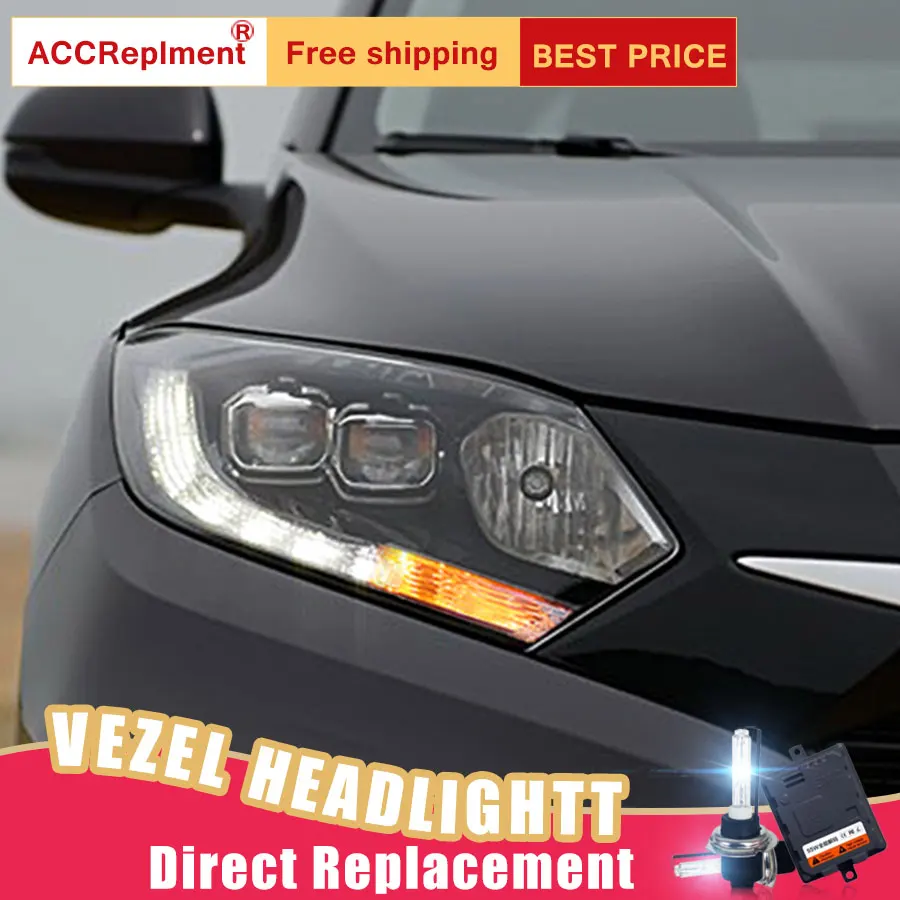 2 шт. светодиодный ные фары для Honda VEZEL 2014 2017 Автомобильные ангельские глазки