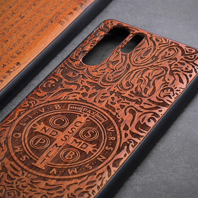 Русский популярный чехол из натурального дерева для Huawei P30 P20 Pro Lite Деревянный на