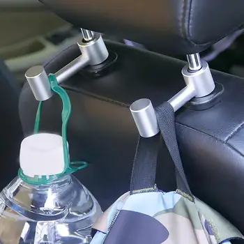 

Auto Car Seat Back Headrest Hook Holder Aluminum Alloy Clips for Cars Metal Hanger for Bag Handbag Purse Grocery Storage Bags