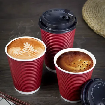 

200pcs Disposable tea paper cup thickening coffee cup hot drink packaging paper package kitchen supplies