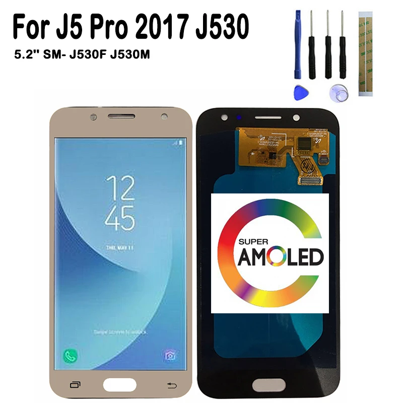 

SZMUGUA HD Super AMOLED For Samsung Galaxy J5 Pro 2017 J530 J530F J530FN LCD Display Screen Touch Pancel J530 LCD