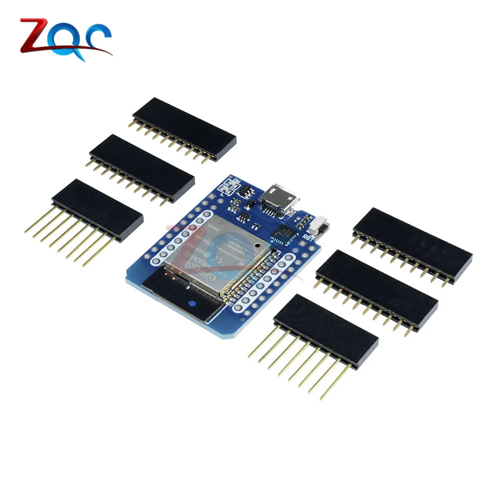 Для Wemos MINI D1 ESP32 WiFi + Bluetooth для Mini Esp8266 ESP 32 модуль с контактами|Детали и аксессуары