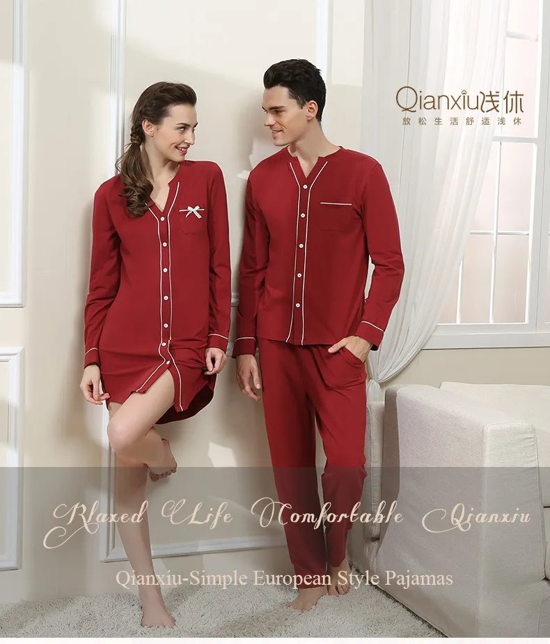 Qianxiu Весенняя Модальная хлопковая одежда для сна для женщин, плюс размер, сексуальная v-образная Пижама с бантом, женский кардиган с длинными рукавами, одежда для сна