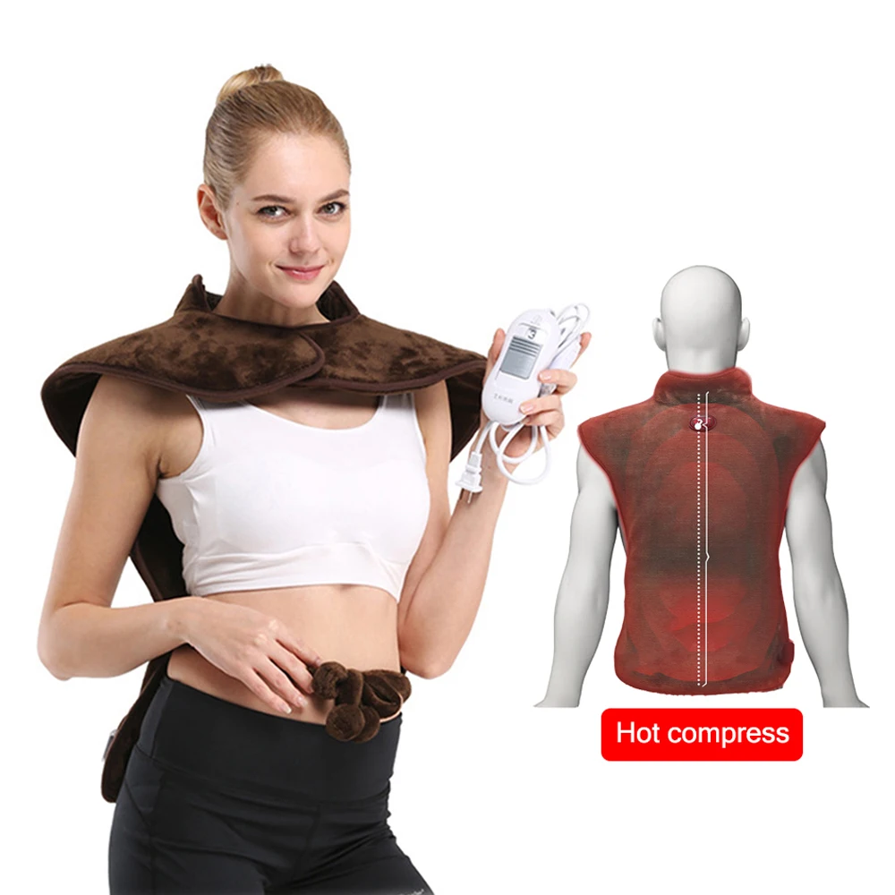 

Electric Heating Moxibustion Shawl Far Infrared Physiotherapy Vest Back Support Heating Pad Suitable For Back Pain Relief Care