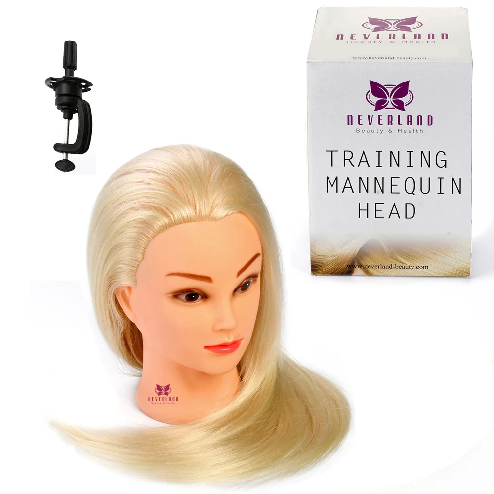 Hair design Salon 22" Hairdressing Training Head 30 Real Blonde Hair