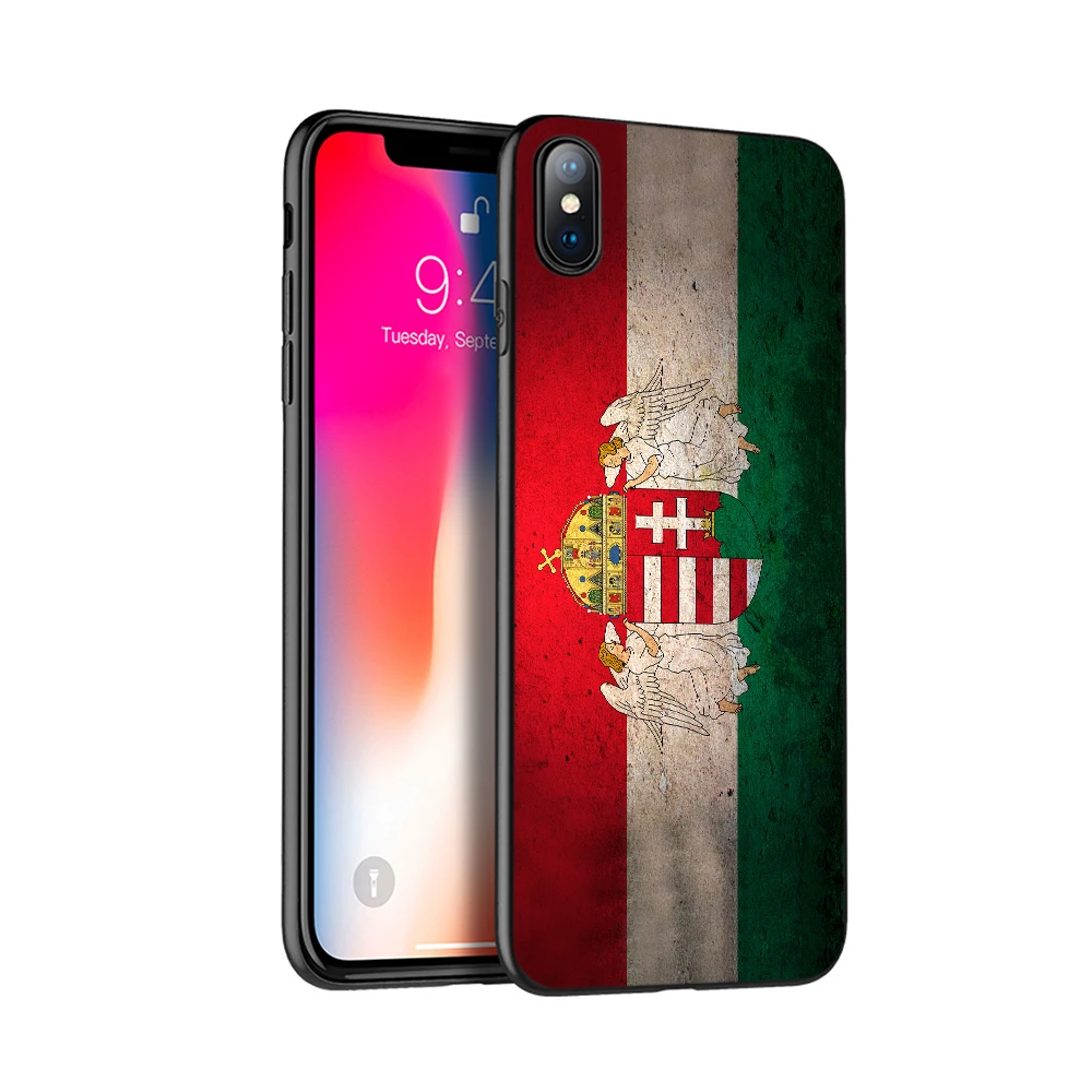 Черный чехол из ТПУ для iphone 5 5s SE 2020 6 6s 7 8 plus x 10 XR XS 11 pro MAX с венгрийским