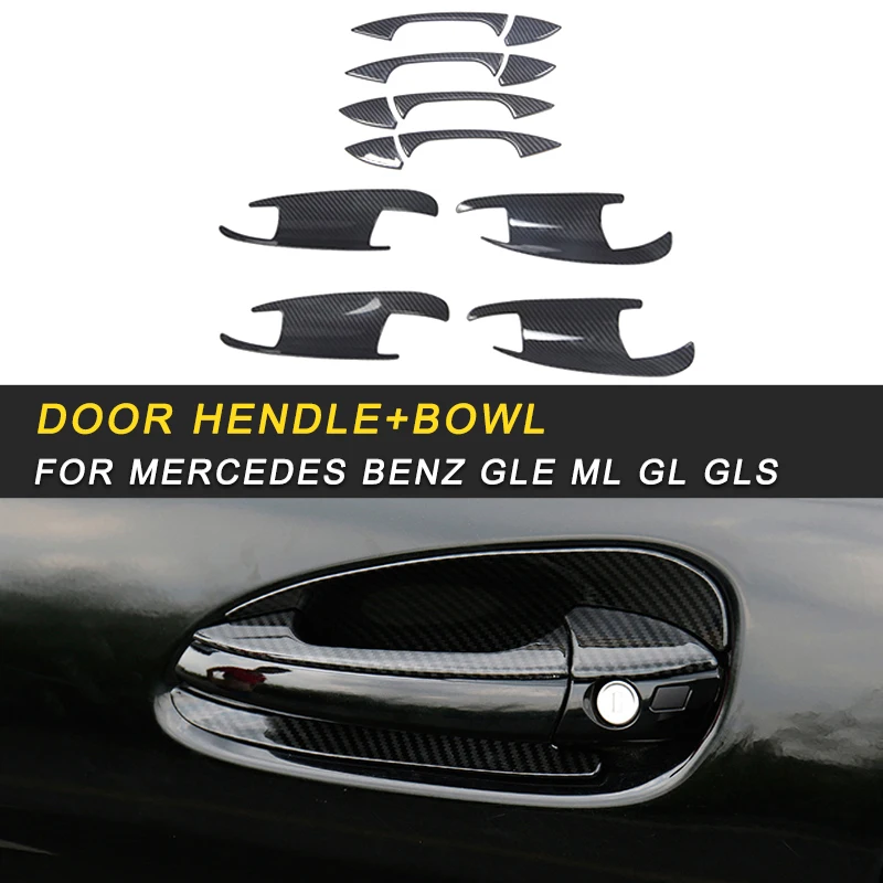 

Car Styling Door Handle Bowl Cover Trim Frame Sticker Chrome Exterior Accessories For Mercedes Benz GLE ML GL GLS Auto