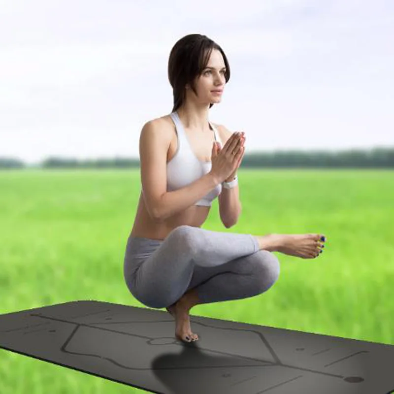 

Natural rubber non-slip sweat-absorbent 5mm factory direct fitness yoga yoga mat ultra-thin non-slip fitness matesterilla yoga