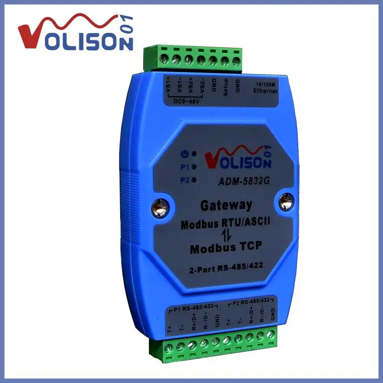 ADM 5832G Professional modbus gateway industrial grade 2 port rs485/422 rtu to tcp|rtu|rtu |