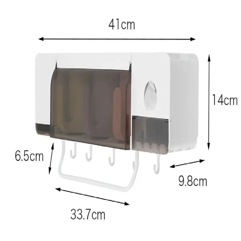 5 шт./компл. зубная паста диспенсер соковыжималки настенное крепление зубная щетка держатель для стакана, хранение Коробка Чехол