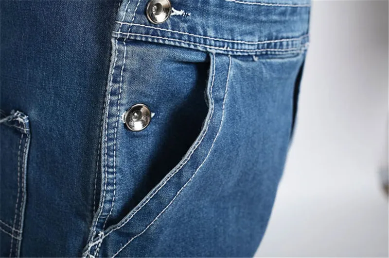 MORUANCLE мужские джинсовые комбинезоны большого размера плюс, Мешковатые Свободные джинсовые комбинезоны для мужчин, штаны на подтяжках с несколькими карманами, размер 28-46