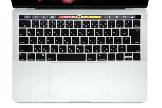 Японский защитный чехол для клавиатуры для нового Macbook Pro 1" 15" retina A1706 A1707 версия с сенсорной панелью JP макет - Цвет: Black