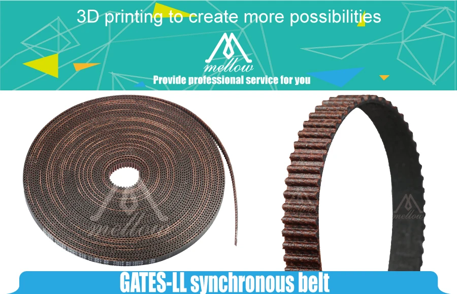 Высокое качество 3D принтер GATES-LL-2GT зубчатый синхронный ремень GT2 ширина 6 мм 9 мм 10 мм зубчатый ремень, износостойкий для BLV mgn Cube