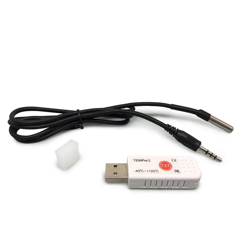 ПК TEMPER2 Сенсор термометр USB-40~+ 125 водонепроницаемый зонд Температура регистратор данных, записывающее устройство