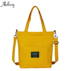 Aelicy dropshipping Новый 2019 горячая Распродажа Женская Мода одноцветное Холст Crossbody сумки на плечо большой сумка feminina SAC основной