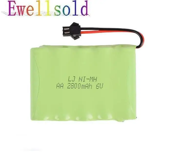 

Ewellsold 6V 2800mAh Ni-MH AA rechargable battery for RC car RC boat RC Truck